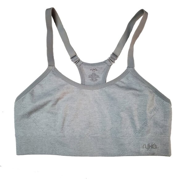 Ryka Seamless Compression Sports Bra Heather Grey Size L - Picture 2 of 9